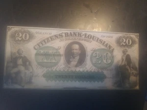 Citizens' Bank Of Louisiana $20 Twenty Dollars Shreveport Currency Obsolete Bill - Picture 1 of 21
