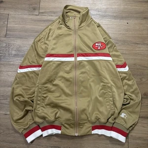 Giacca Vintage San Francisco 49ers Starter Track Uomo XL Oro/Rosso RARA NFL - Foto 1 di 6