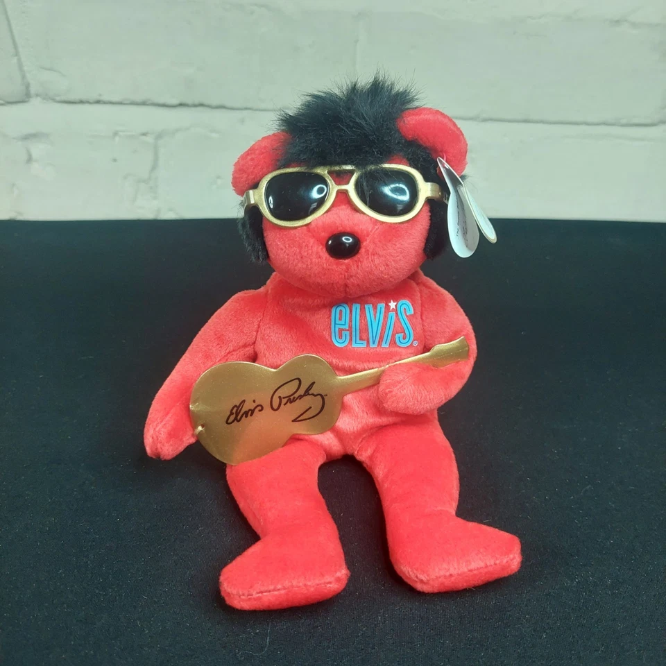 Elvis Ty Beanie Bear. 2009 Heartbear Hotel Collectable Soft Toy Plush with tags - Image 1 of 4