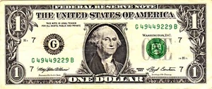 $1 1993 Fancy Serial Older Note G49449229B - Picture 1 of 1