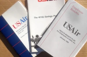 Airline Ephemera USAir Employee Benefit Plan Books 1990s Lot Health 401 Retire - Bild 1 von 4