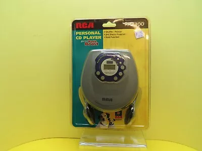 Винтажный RCA портативный проигрыватель компакт-дисков 2 шаг бас усиление Walkman Discman RP2300 новый запечатанный. - Изображение 1 из 4