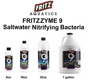 FRITZZYME 9 NITRYIFYING BACTERIA SALTWATER CYCLE FRITZ ZYME 8OZ 16OZ 32OZ 1GAL - Picture 1 of 1