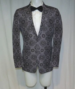 Tom Ford Base B Pale Purple Brocade Paisley Silk Two Button Dinner Jacket 36R - Picture 1 of 13
