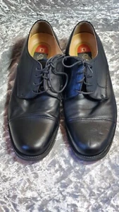 Chaps Men's Black Leather Cap Toe Oxford Lace Up Shoes 96-7704 Size 11.5 M(US) - Picture 1 of 11
