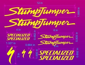 Specialized Stumpjumper Classic Vintage Bike Frame Decal Set. Lots of colors!  - Picture 1 of 2