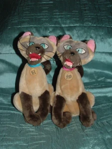DISNEY WALT DISNEY WORLD RARA LADY & THE TRAMP SI AM GATTI SIAMESI PELUCHE MORBIDO - Foto 1 di 12