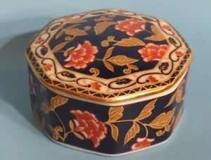 Minuet Floral Print Trinket Box Hand Decorated San Francisco - Picture 1 of 5