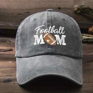 Baseballkappe Damen Fußball MOM Stickerei gewaschen Distressed verstellbar - Bild 1 von 2