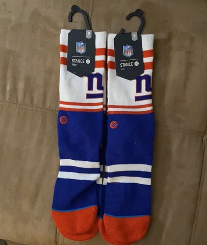 New York Giants Stance Socks NY Logo NFL Football Athletic Cover