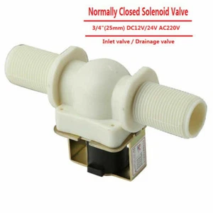3/4"(25mm) Polypropylen Electric Solenoid Valve Water Normally Closed 12/24/220V - Picture 1 of 6