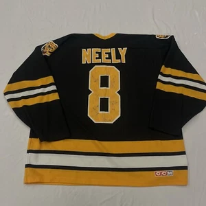 Cam Neely Boston Bruins Jersey Men’s Xl Black Maska Air Knit Ccm Vintage 90s - Picture 1 of 14