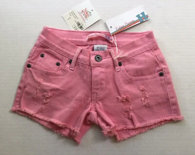Shorts vintage Havana feminino rosa rasgado tamanho 7 novo com etiquetas $41 - Imagem 1 de 3