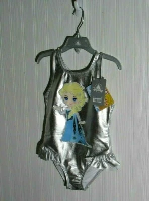 Traje de baño de una pieza para niñas Frozen Elsa de Disney Store talla 4 nuevo con etiquetas Foto 1 de 3