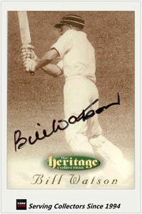 1996 Futera Cricket Heritage Collection Signature Card NO27 Bill Watson