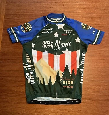 Camiseta de ciclismo Ride with Nelly para hombre - Talla XS. Ride The Rockies. Hecho por Primal Foto 1 de 4