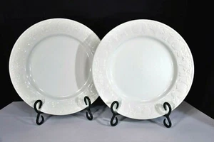 LOT(s) of 2 Enoch Barratts (England) Lincoln White 10" Dinner Plates, Excellent - Bild 1 von 5