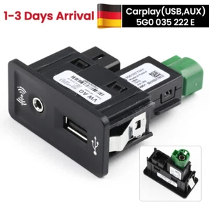 Für VW Golf 7 USB AUX Schnittelle Carplay Adapter Steckdose Schalter 5G0035222E - Bild 1 von 6