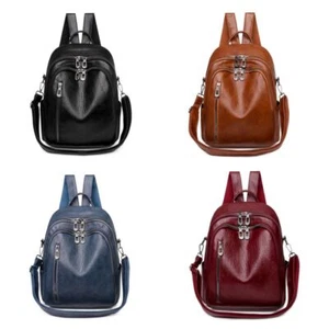 Damen Rucksack Leder Anti Diebstahl Schultertasche City Freizeitrucksack Schule - Bild 1 von 25