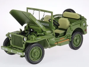 Jeep Willys 1944 US Army green diecast model car AD77406 T9 1:18 - Picture 1 of 7