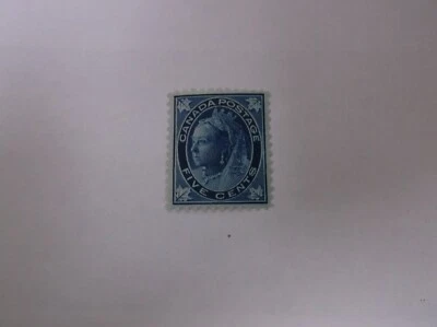 Canada #79 MH VF Centering Blue Five Cent Stamp SCV $220.00 - Image 1 of 4