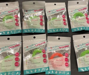 8 PCK Mosquit Insect Repellent Bracelets, Reusable, All Natural, Deet-Free - Picture 1 of 1