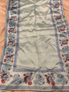LIGHT BLUE SILK SCARF - Picture 1 of 3