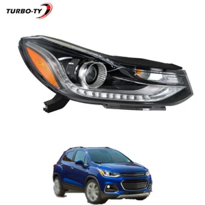 Passenger Side Headlight Clear Lens RH For 2017-2019 Chevy Trax Black Housing - Picture 1 of 12