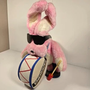 1989 Energizer Bunny Plush Large Animal Fair Stuffed Animal Drum Sunglasses - Picture 1 of 8