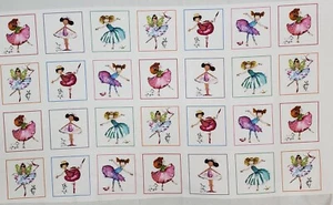 Little Ballerinas PANEL Fabric 24" X 44" Joy Allen Elizabeth Studios Girl - Picture 1 of 7