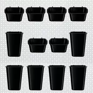 DAANXW 12 Pezzi Nero Pegboard Tazze e Cestini Accessori - Foto 1 di 3