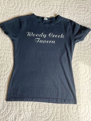 Woody Creek Tavern T Shirt Vtg Colorado Woman’s Black - Image 1 of 4