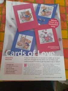 Kreuzstichkarte Valentinskarten Seiten aus Magazin - Bild 1 von 4