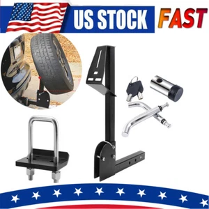 Upgraded Truck Trailer Hitch Spare Mount Spare Tire Carrier Fit 2" Receiver Tow - Picture 1 of 10