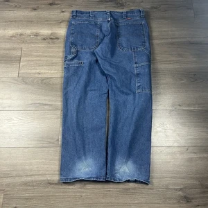 Wrangler Carpenter Blue Jeans Herren Größe 34x29 Medium Wash Workwear Baumwolle Denim - Bild 1 von 9