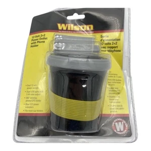 Prise de courant Wilson avec support téléphone chargeur voiture avec 2 ports USB et 2 ports DC - Photo 1 sur 2
