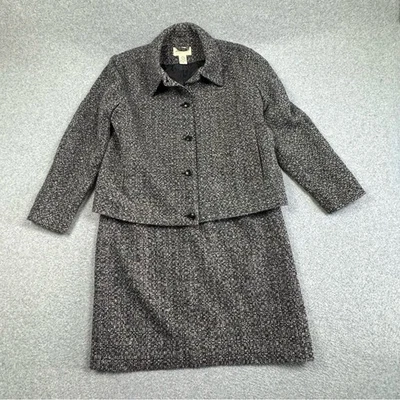 Vintage 90's Eddie Bauer Wool Blend Skirt Suit Set Jacket XL Skirt Size 16 EUC - Image 1 of 4