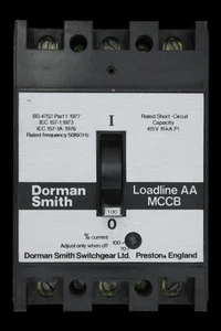 DORMAN SMITH 100 AMP 15kA TRIPLE POLE MCCB LOADLINE AA - Picture 1 of 6