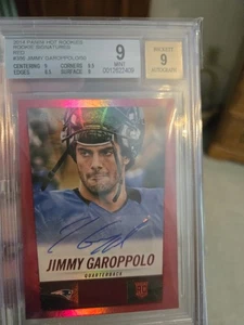 2014 Panini Hot Rookies - Jimmy Garoppolo #386 Rookie Signatures Red /50 BGS 9/9 - Picture 1 of 3