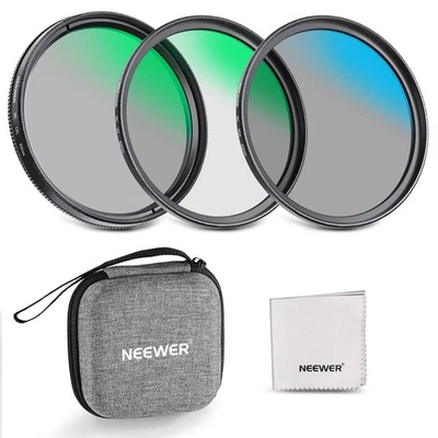 NEEWER 62mm UV/CPL/ND Lens Filter Set Hard Shell Storage Case Multi-Coated Optic - Image 1 of 4