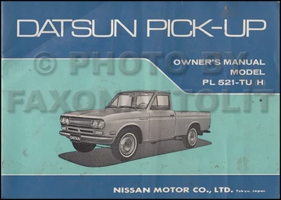 Manuale Dell'Utente Della Datsun Pickup Truck 1970 PL 521 - Immagine 1 di 2