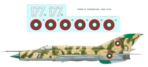 MiG 21MF 21 MF FISHBED-J BULGARIA AF 1/72 DECALS DA KIT EDUARD mm83x14/25ca. - Picture 1 of 1