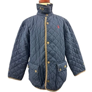 Vintage POLO By RALPH LAUREN Boys’ Size 7 EUR 122 Quilted Barn Jacket Navy Blue - Picture 1 of 16