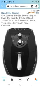 Elite Gourmet EAF-658 6.5 qt Air Fryer UNOPENED BRAND NEW FACTORY SEALED BOX - Bild 1 von 6