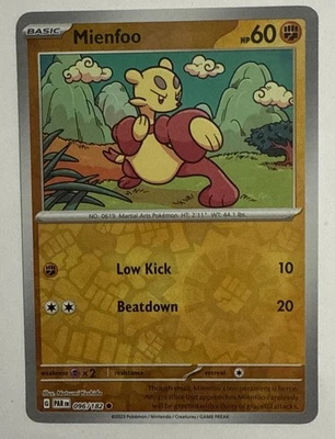 Mienfoo 096/182 Pokemon SV04: Paradox Rift Common Reverse Holo Near Mint/Mint - Image 1 of 2