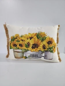Sunflower Power Throw Pillow - Brighten Your Couch! - Picture 1 of 5