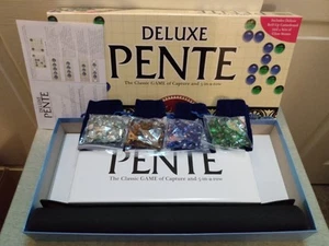 Deluxe PENTE Board Game Hasbro Winning Moves Complete 140 Stones & Mat EXCELLENT - Picture 1 of 6