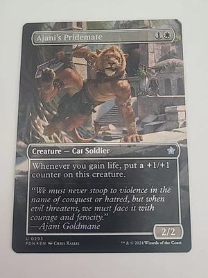 Ajani's Pridemate (Borderless) Foil Magic: Foundations #0293 0f6 - Image 1 of 4