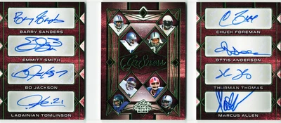 2025 LEAF TRINITY 足球 8 签名 BO Jackson、BARRY SANDERS、EMMITT SMITH #1/6 — 第 1/2 张图片