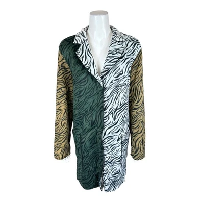 LOGO by Lori Goldstein Women's Reversible Fleece Coat Green Envy X-Small Size - Image 1 of 2